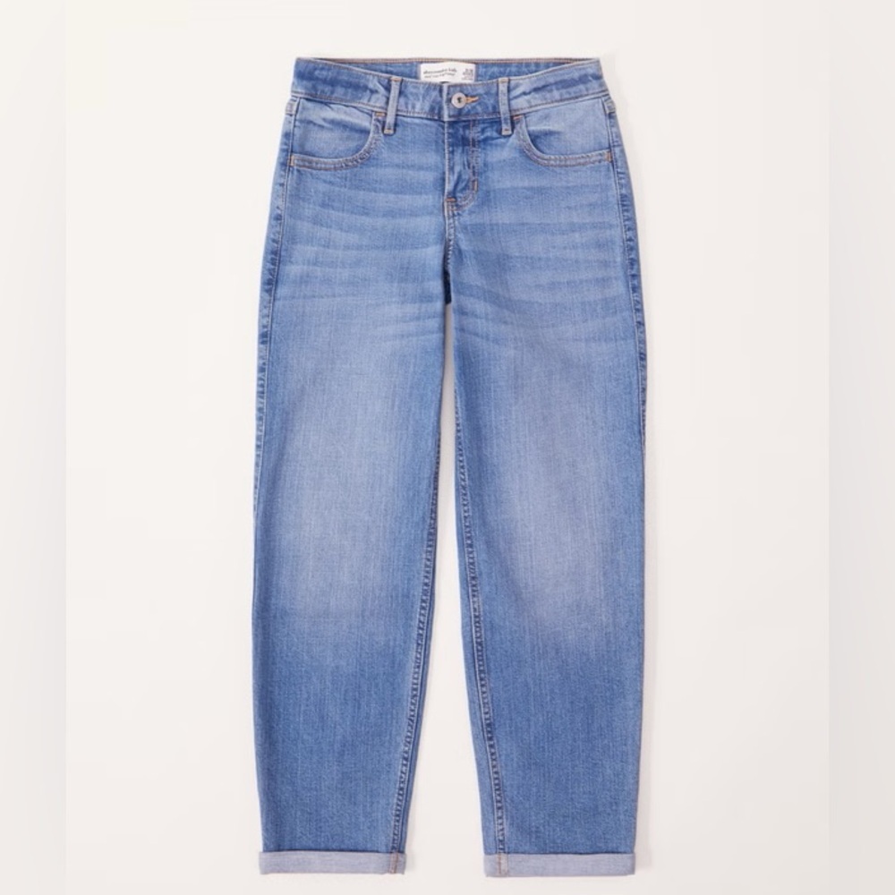 Abercrombie Kids mid rise boyfriend jeans